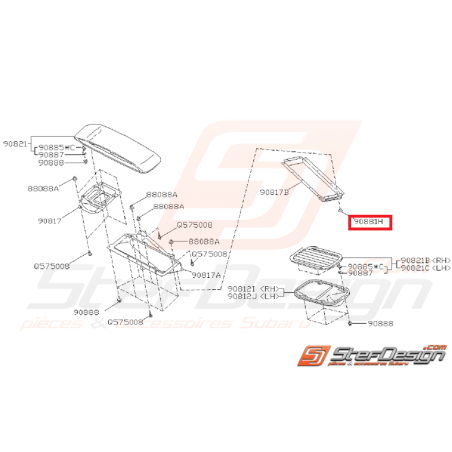 Agrafe joint de capot GT 93-00 WRX/STI 01-07