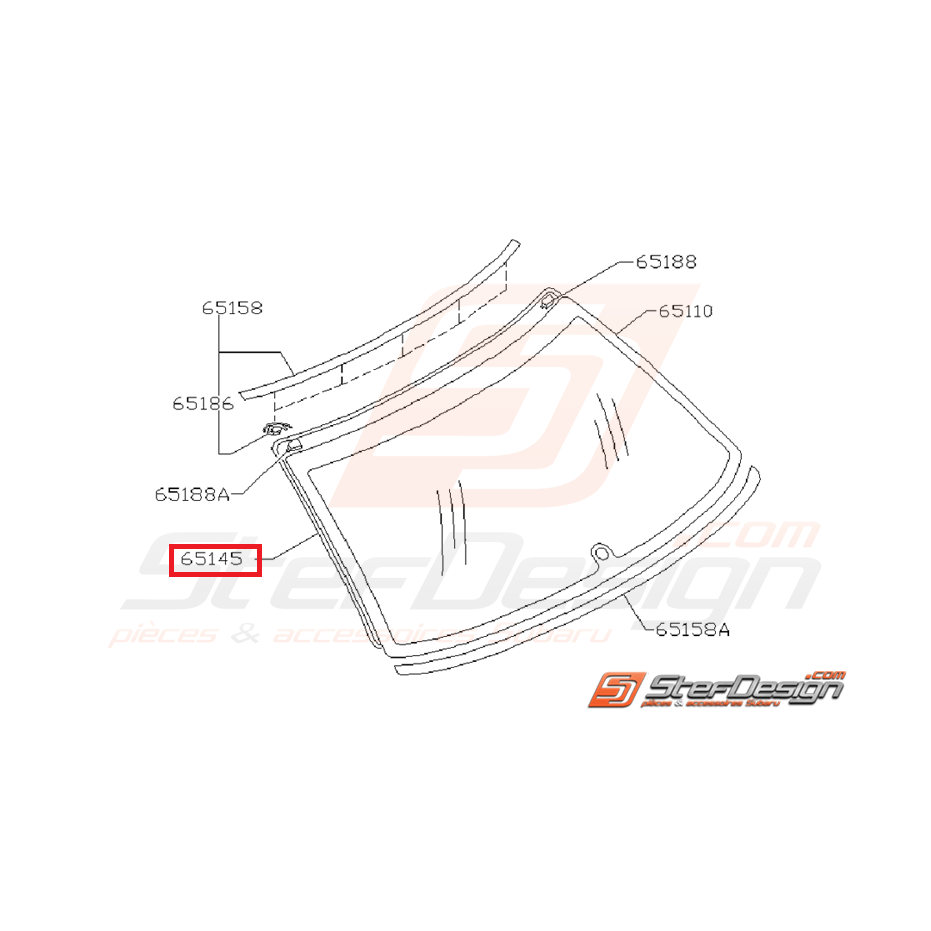 Joint de pare-brise avant et arrière SUBARU GT 93-00 Joint de pare-brise avant et arrière SUBARU GT 93-00