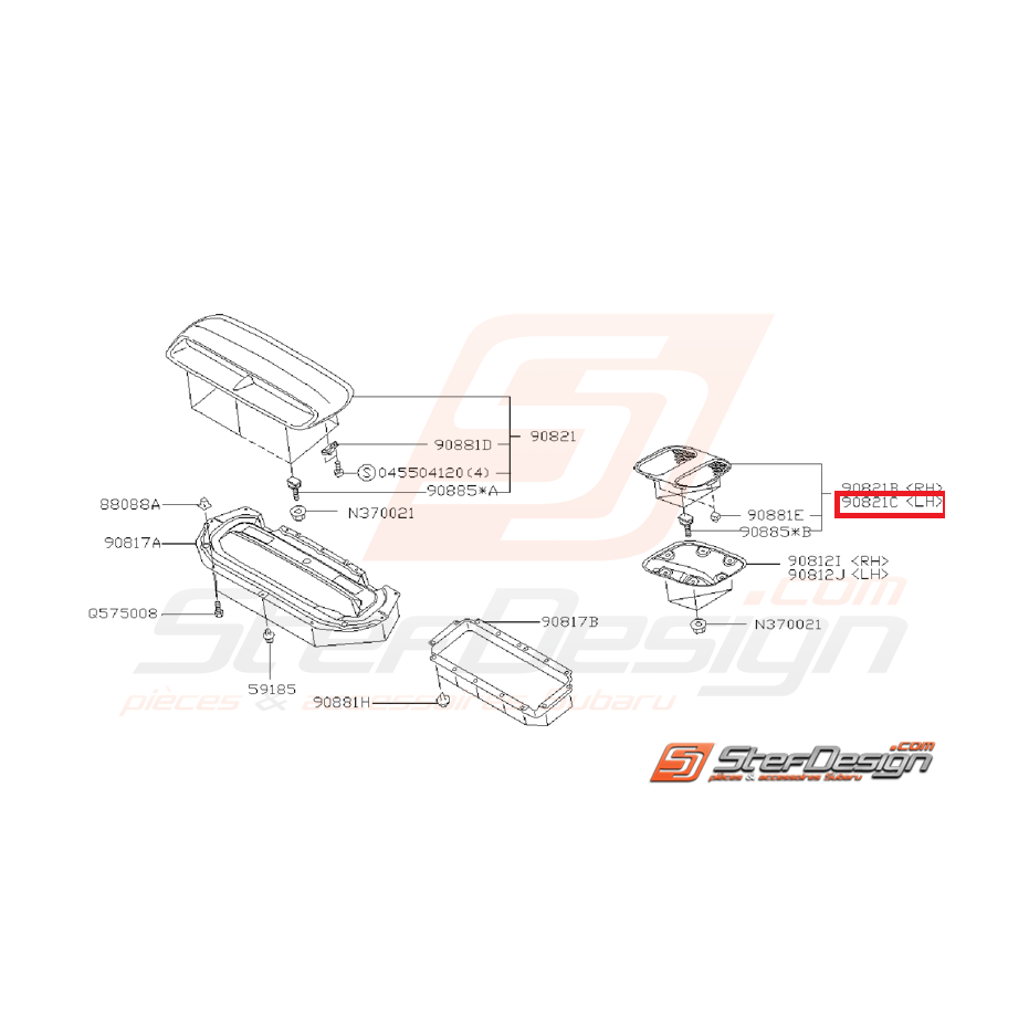 Prise d'air capot latéral SUBARU IMPREZA GT 97-00