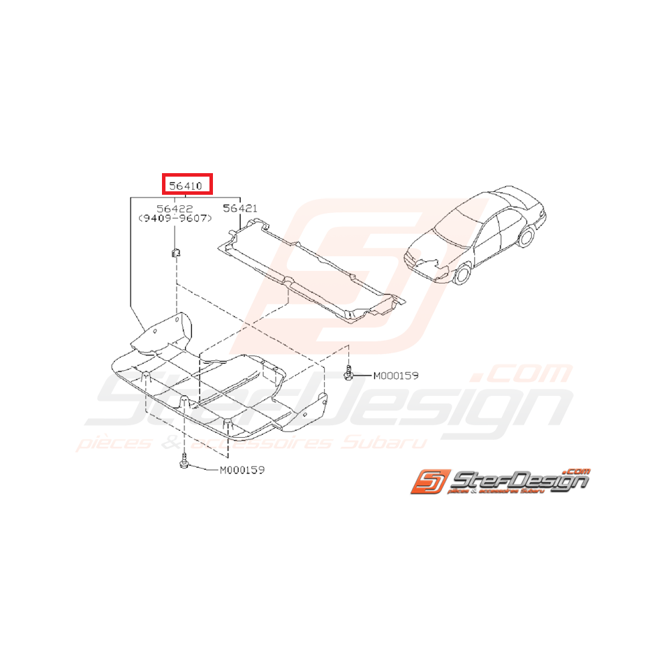 Carter sous moteur SUBARU GT 95-96