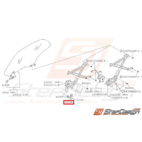 Retenue Mécanisme Lève-vitre Arrière Subaru GT 1993 - 2000