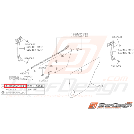 Boulon fixation de ventilateur moteur GT 93-00