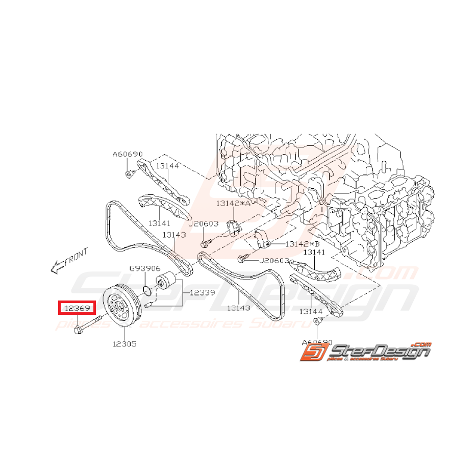 Boulon de poulie de vilebrequin SUBARU BRZ / TOYOTA GT 86