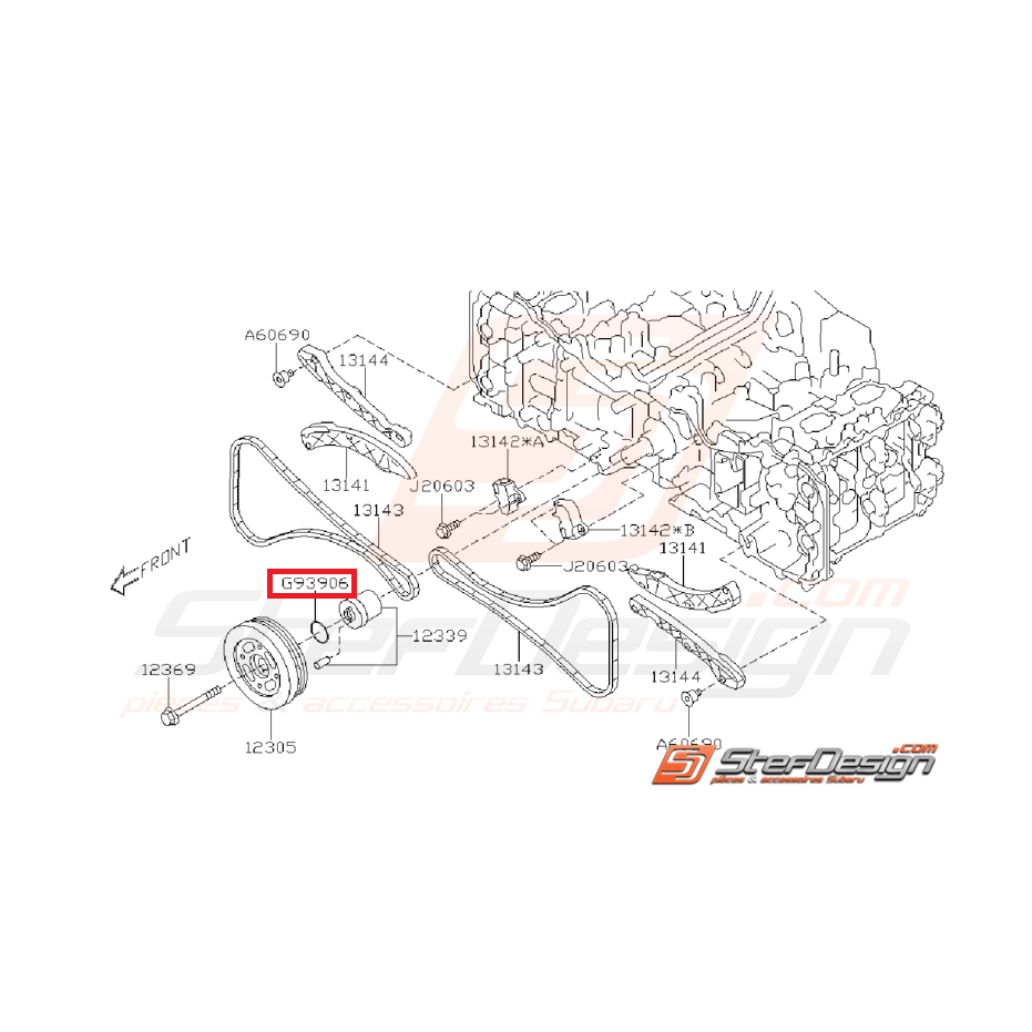 Joint torique de poulie de vilebrequin SUBARU BRZ / TOYOTA GT 86