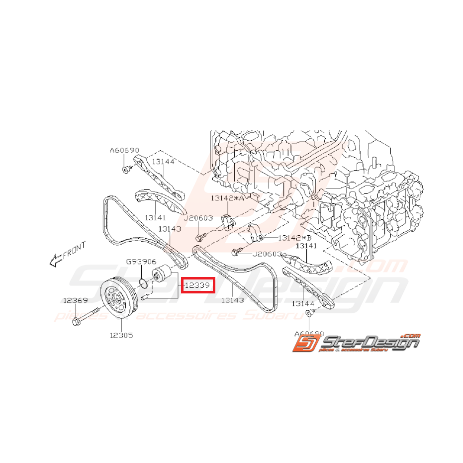 Adaptateur sortie de vilebrequin SUBARU BRZ / TOYOTA GT 86