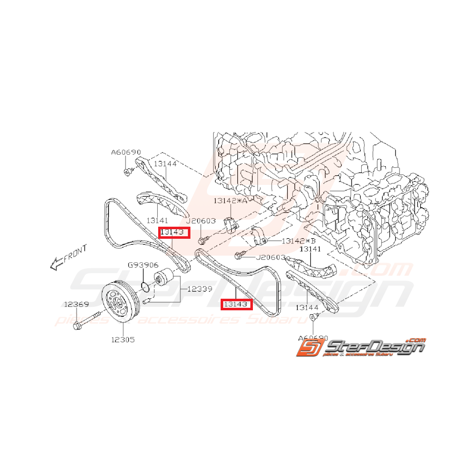 Chaîne de distribution pour SUBARU BRZ / TOYOTA GT 86