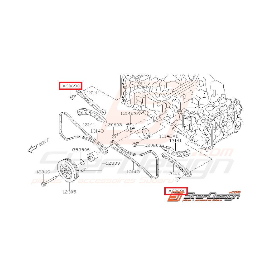 Vis de fixation de levier de chaîne SUBARU BRZ / TOYOTA GT 86