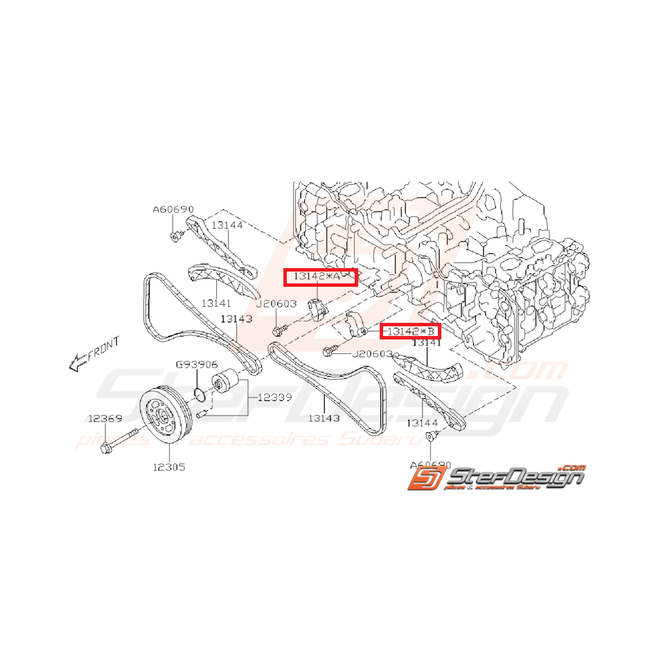 Tendeur de chaîne origine SUBARU BRZ / TOYOTA GT 86