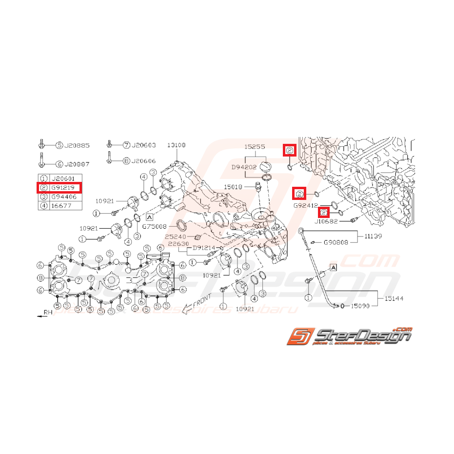 Joint torique de carter de distribution SUBARU BRZ / TOYOTA GT 86 Joint torique de carter de distribution SUBARU BRZ / TOYOTA GT 86
