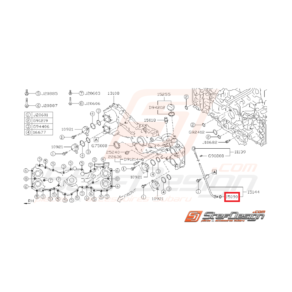 Joint de conduit de jauge a huile SUBARU BRZ / TOYOTA GT 86 Joint de conduit de jauge a huile SUBARU BRZ / TOYOTA GT 86