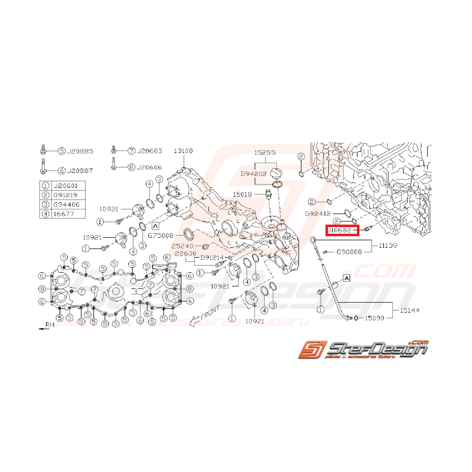 Boulon de fixation de carter de distribution SUBARU BRZ / TOYOTA GT 86 Boulon de fixation de carter de distribution SUBARU BRZ / TOYOTA GT 86