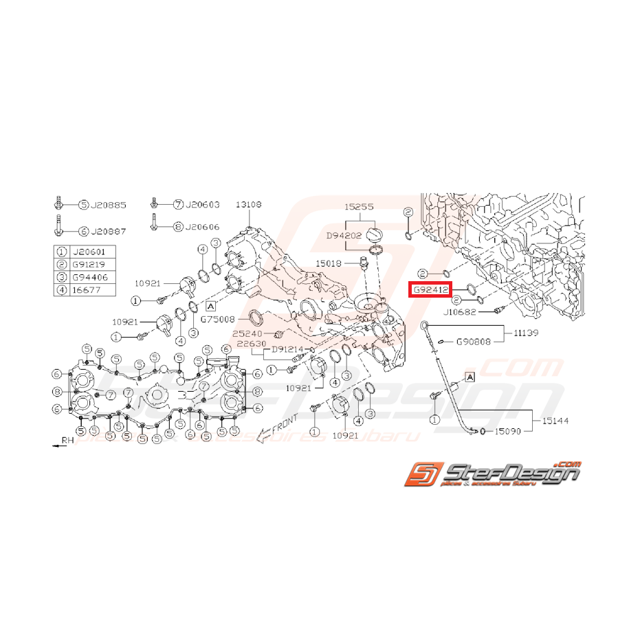 Joint torique de carter de distribution SUBARU BRZ / TOYOTA GT 86