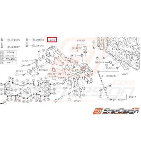 Cache courroie de distribution avec pompe a huile SUBARU BRZ / TOYOTA GT 86