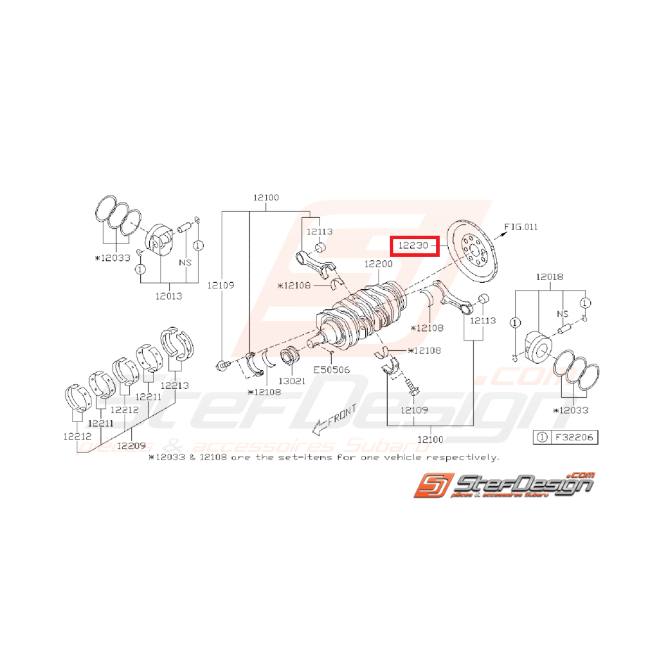 Plaque capteur de vilebrequin SUBARU BRZ / TOYOTA GT 86