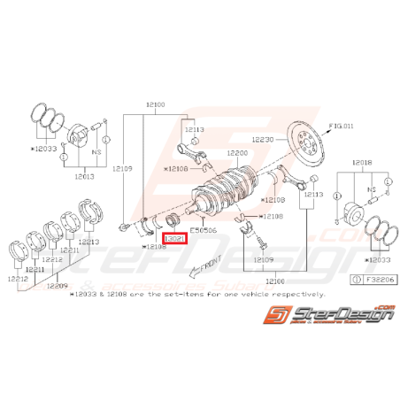 Poulie dentée de vilebrequin BRZ/ GT86