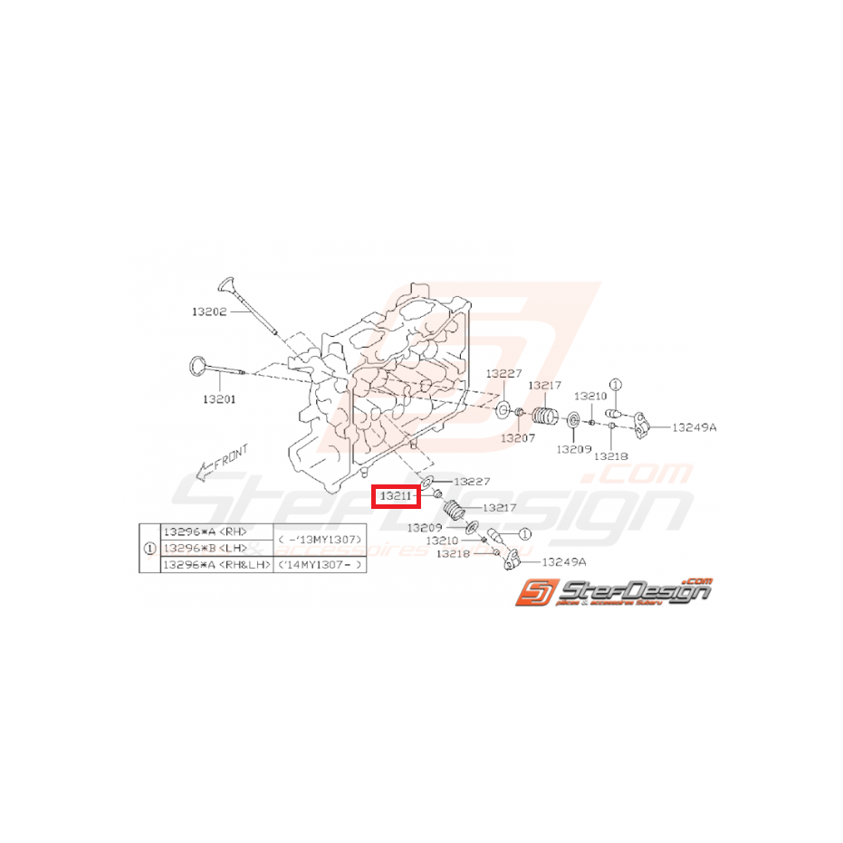 Joint de soupape d'échappement SUBARU BRZ / TOYOTA GT 86