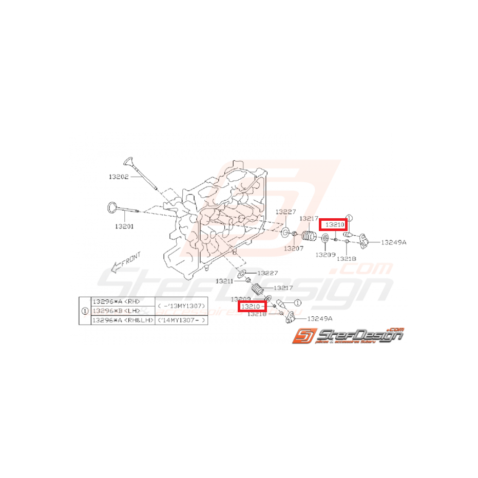 Manchon d'arrêt de soupape SUBARU BRZ / TOYOTA GT 86