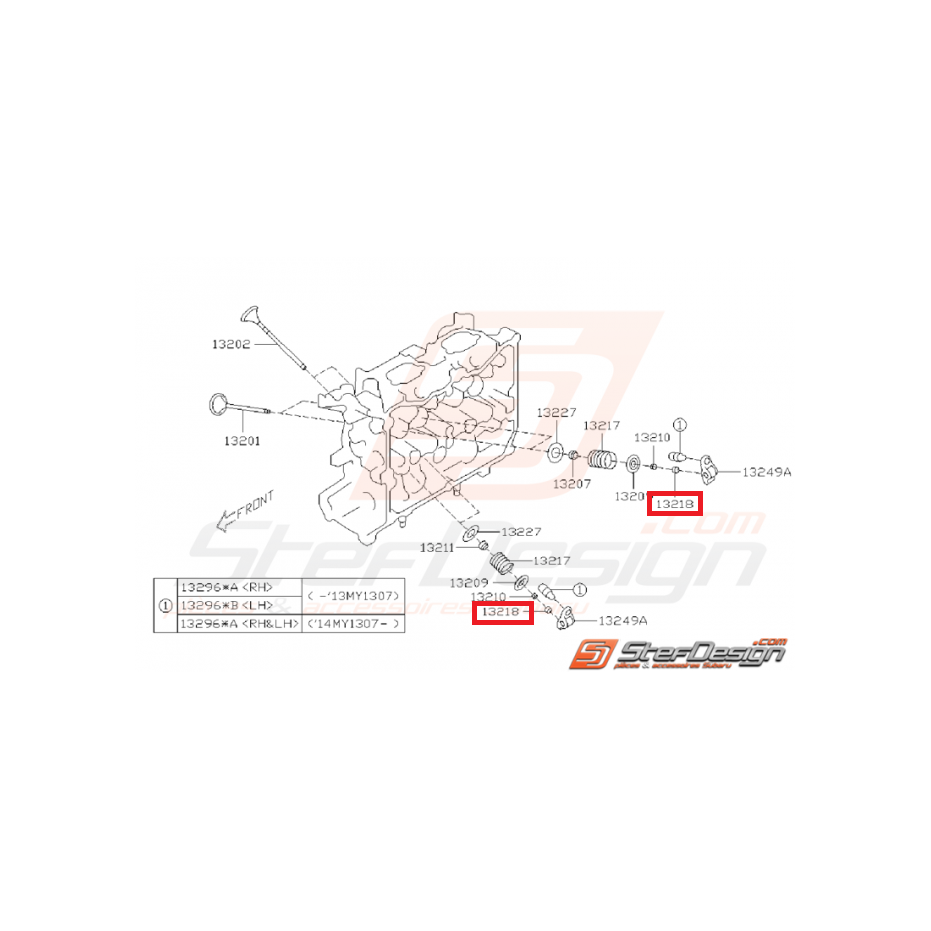 Pastille de poussoir BRZ/GT 86 Pastille de poussoir BRZ/GT 86