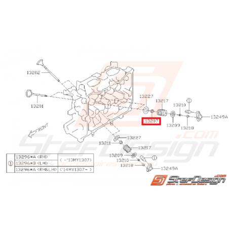 Joint de soupape d'admission SUBARU BRZ / TOYOTA GT 86