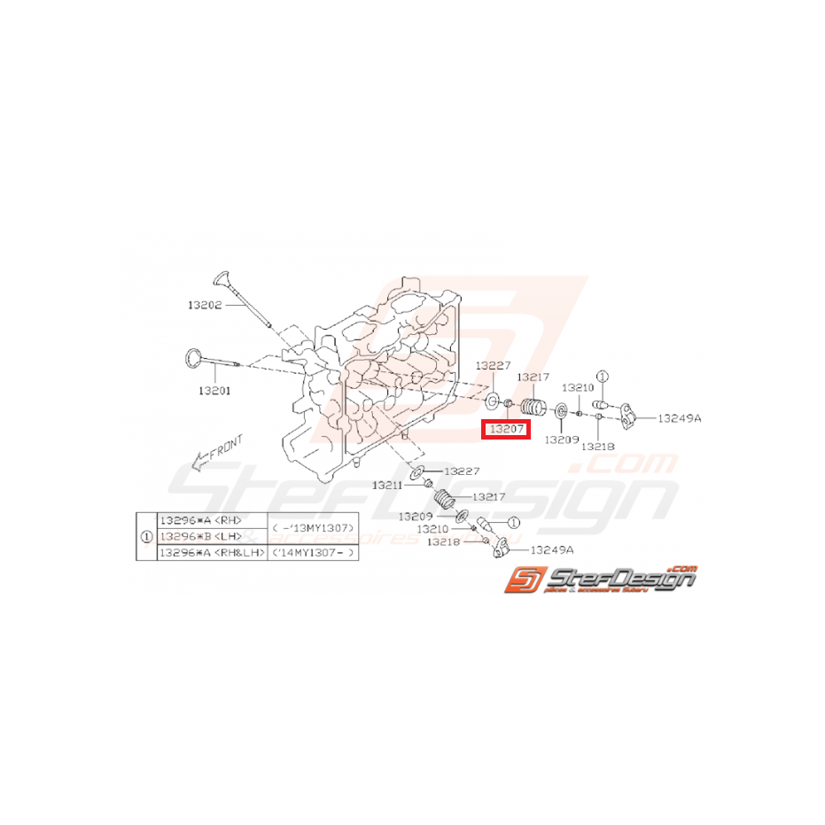 Joint de soupape d'admission SUBARU BRZ / TOYOTA GT 86