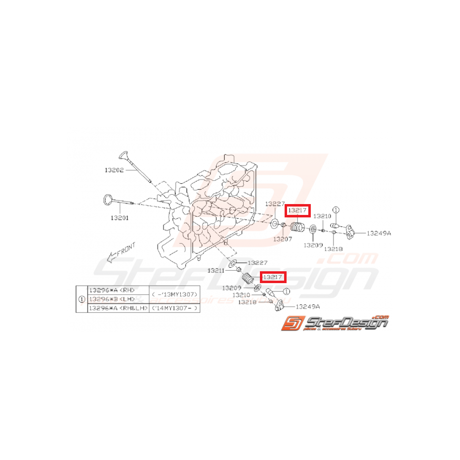 Ressort de soupape origine SUBARU BRZ / TOYOTA GT 86