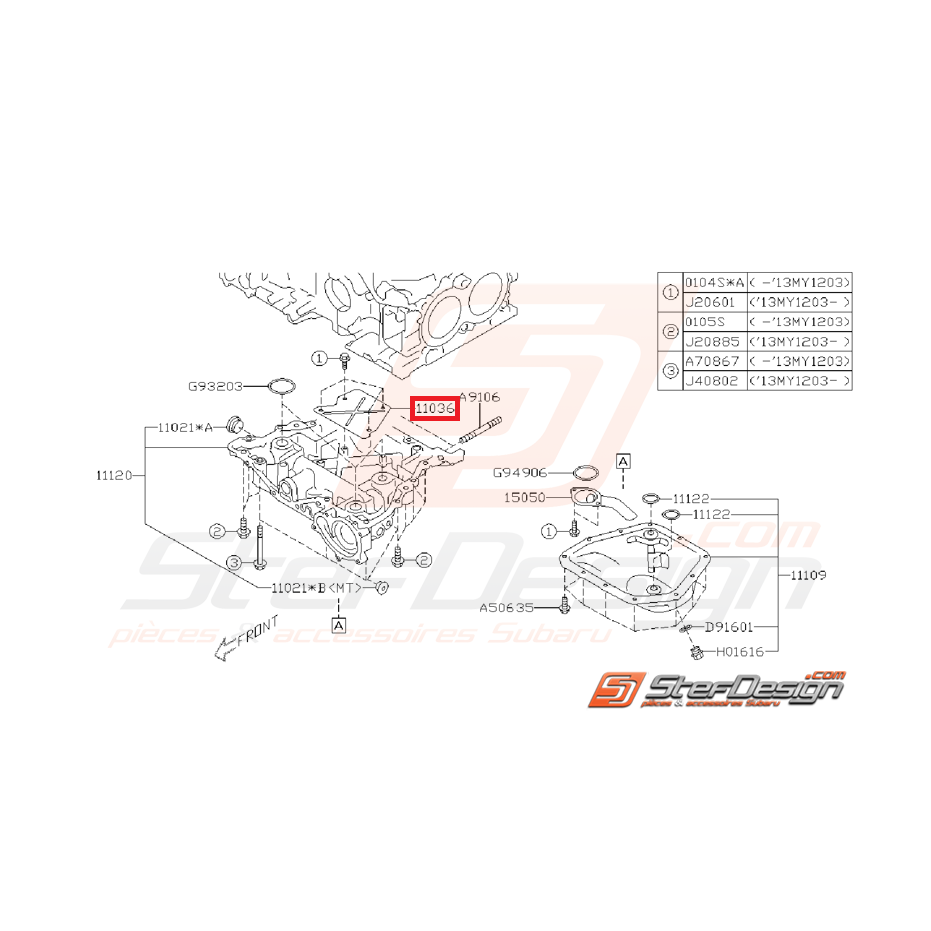 Chicane de bloc moteur SUBARU BRZ / TOYOTA GT 86