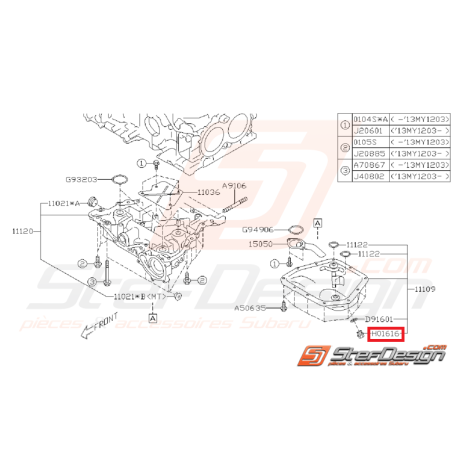 Bouchon de vidange de carter d'huile SUBARU BRZ / TOYOTA GT 86