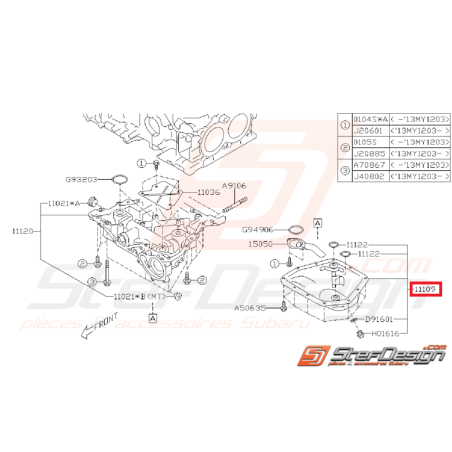 Carter d'huile inférieur origine SUBARU BRZ / TOYOTA GT 86