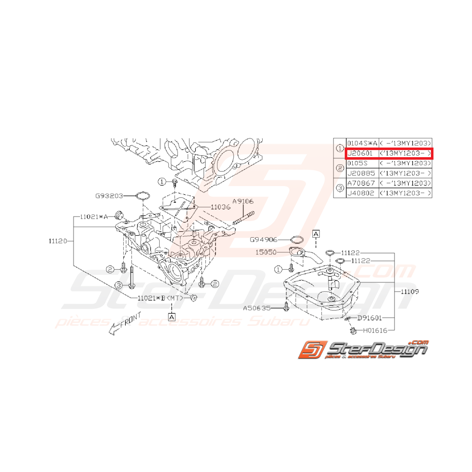 Vis de fixation SUBARU BRZ 12/03/13 à 2015 et TOYOTA GT 86