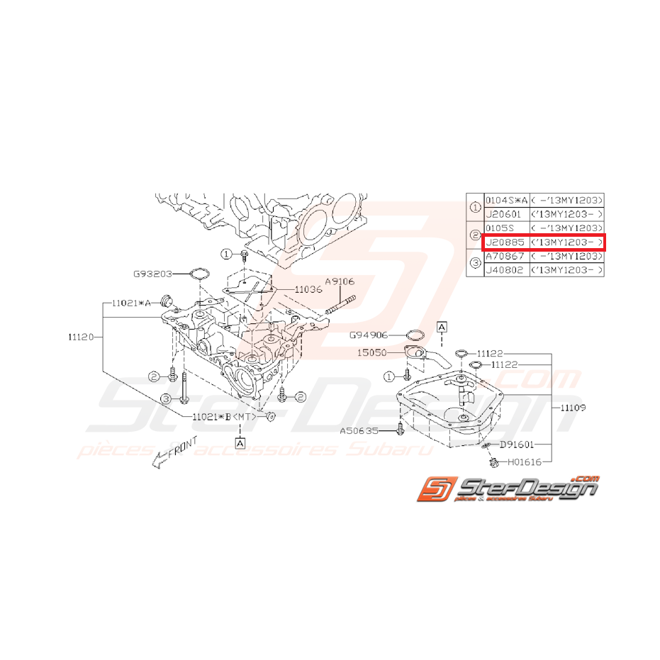 Boulon de carter d'huile SUBARU BRZ 12/03/13 à 2015 / TOYOTA GT 86 Boulon de carter d'huile SUBARU BRZ 12/03/13 à 2015 / TOYOTA GT 86