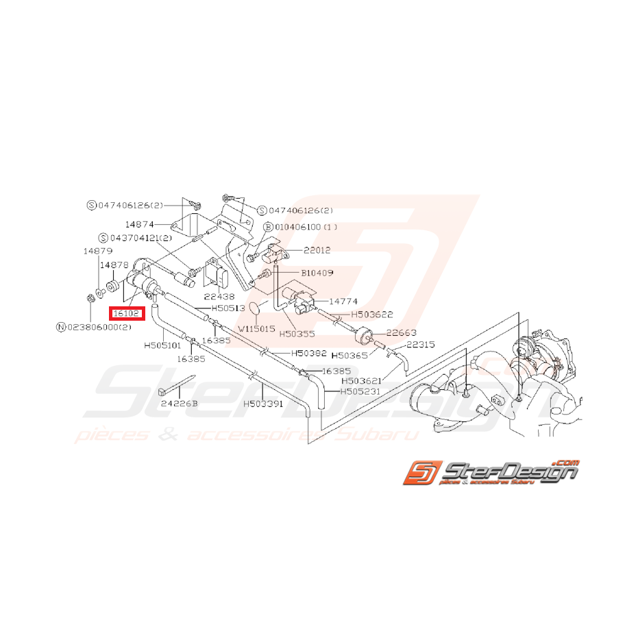 Solénoide d'origine Subaru GT 97-98