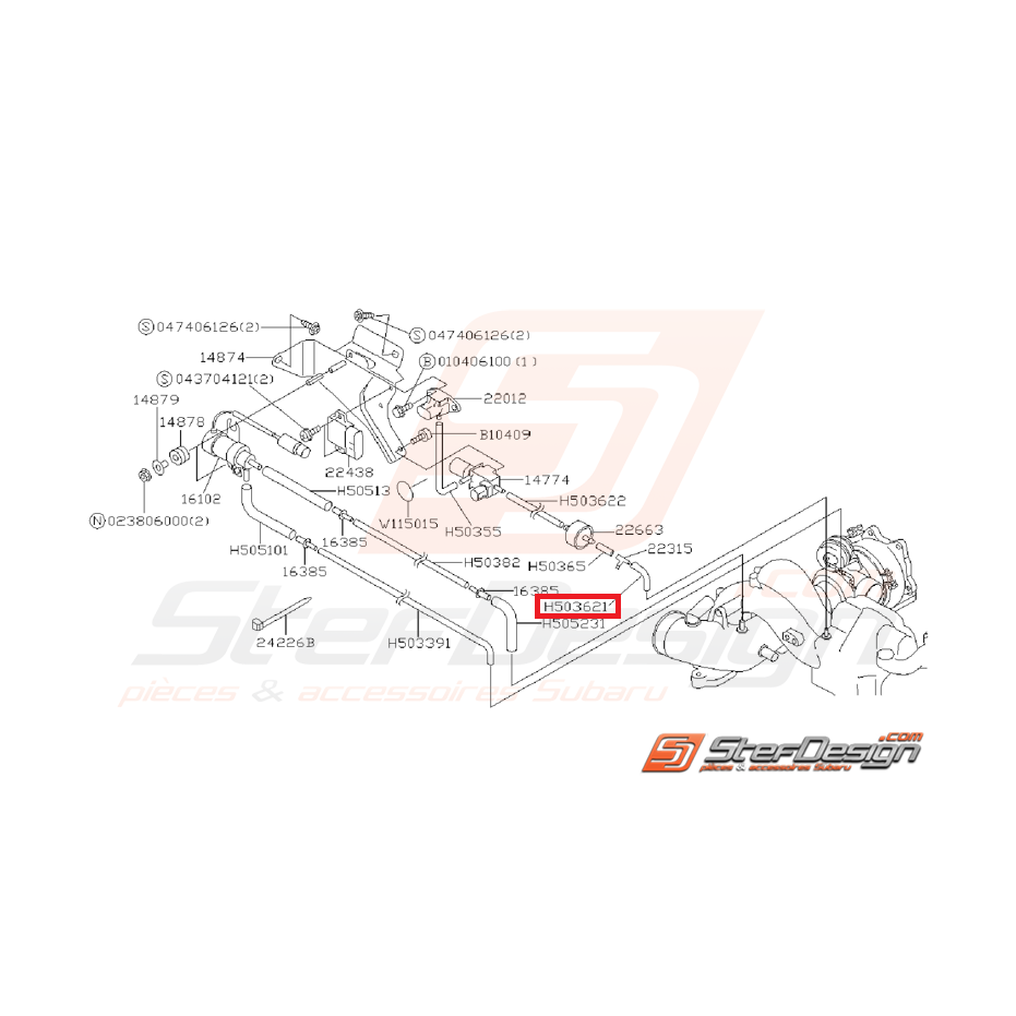 Durite de capteur SUBARU IMPREZA GT 99-00