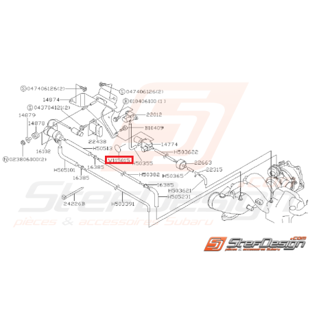 Collier de serrage SUBARU GT 97-98