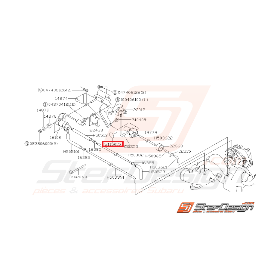 Collier de serrage SUBARU GT 97-98