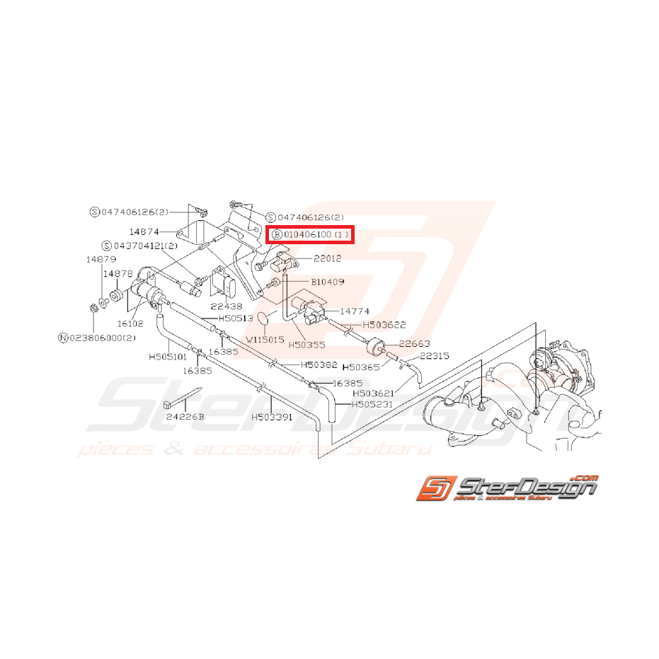 Vis de fixation de capteur map SUBARU GT 97-00