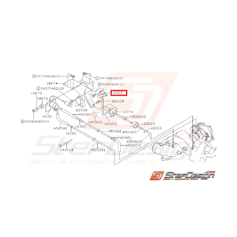Capteur de pression subaru GT 97-00