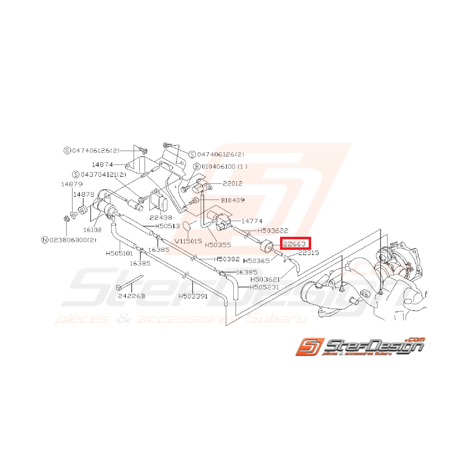 Filtre capteur de pression subaru GT 97-00 Filtre capteur de pression subaru GT 97-00