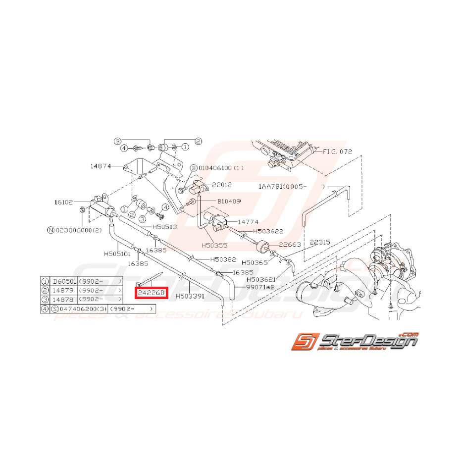 Collier solénoïde SUBARU GT WRX/STI 