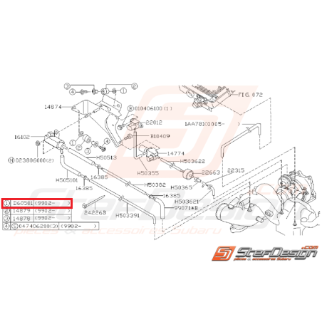 Rondelle souple origine SUBARU GT 99-00 WRX/STI 01-02