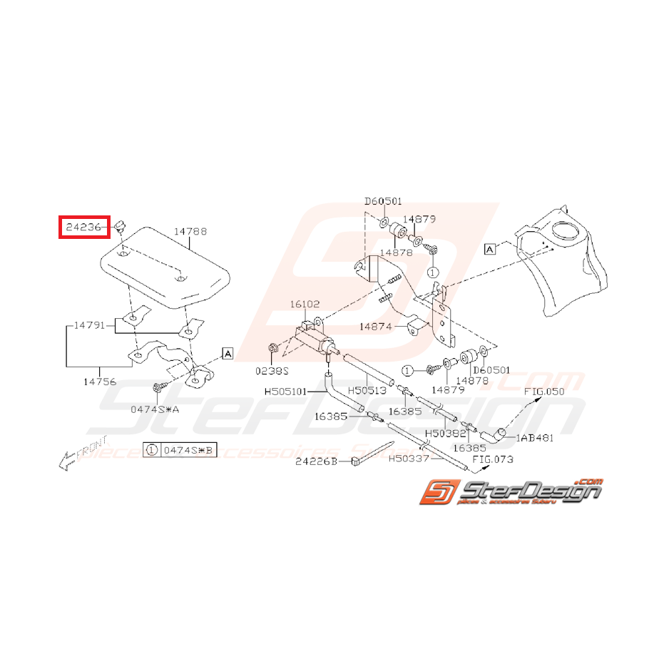 Clips de fixation de couvercle de solénoïde et durites WRX/STI 01-02 Clips de fixation de couvercle de solénoïde et durites WRX/STI 01-02