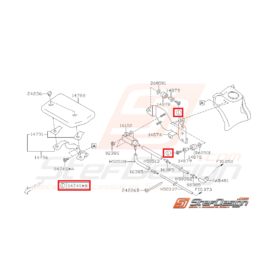 Vis de support de solénoïde SUBARU GT 02/99 à 2000 WRX/STI 01-02