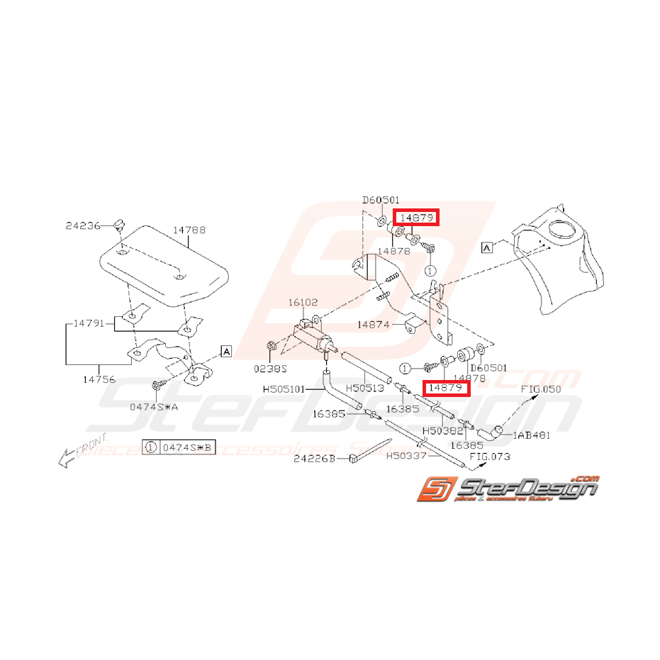 Manchon de fixation de solénoïde SUBARU GT 99-00 WRX/STI 01-02