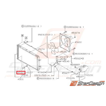 Joint de vis de purge de radiateur d'eau SUBARU GT 93-00