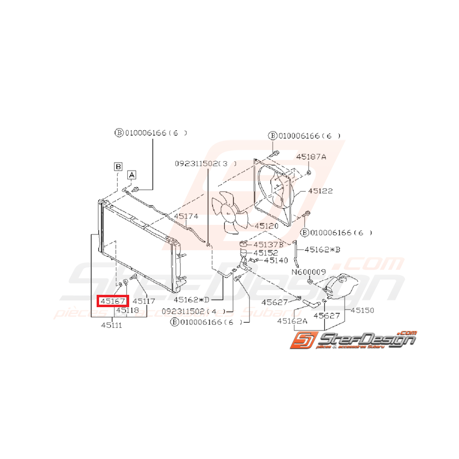 Joint de vis de purge de radiateur d'eau SUBARU GT 93-00 Joint de vis de purge de radiateur d'eau SUBARU GT 93-00