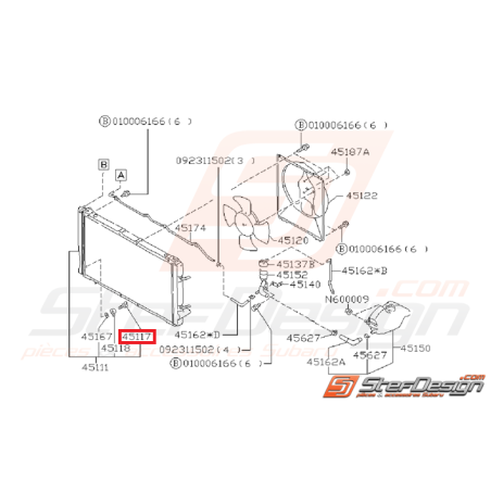 Vis de purge de radiateur SUBARU IMPREZA GT 93-00