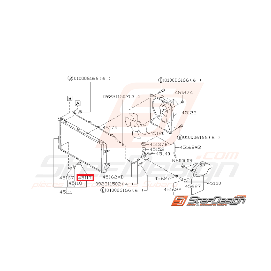 Vis de purge de radiateur SUBARU IMPREZA GT 93-00