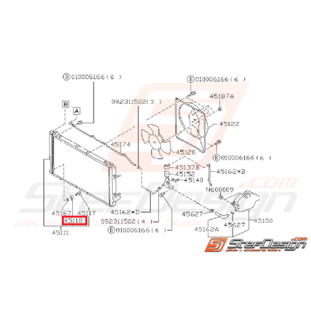 Guide de robinet de vidange de radiateur SUBARU GT 93-00