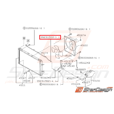 Attache tuyaux (bis) de vase d'expansion GT 97-00