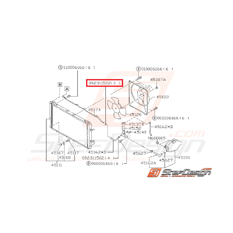 Attache tuyaux (bis) de vase d'expansion GT 97-00