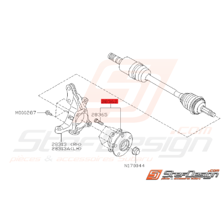 Moyeux Avant Origine Subaru STI 2005 - 2007